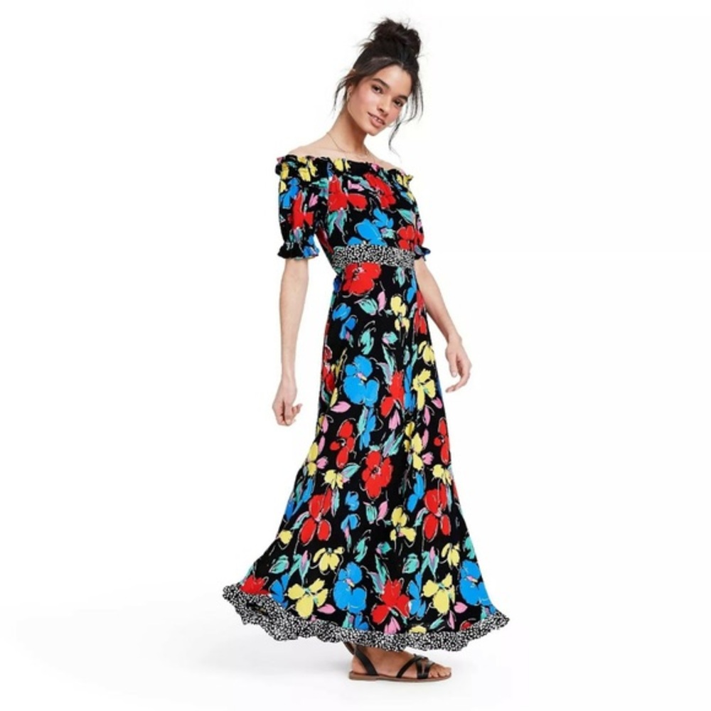 RIXO X Target black floral maxi dress - Picture 1 of 9